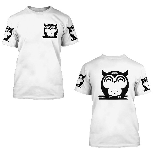 Cute Sleeping Owl 3D T Shirts