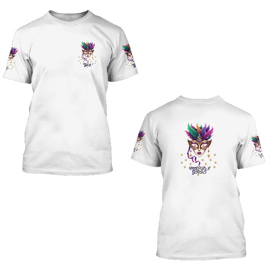 Madri Gras , mardi gras new orleans 3D T Shirts