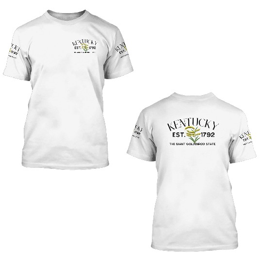 Kentucky Giant Goldenrod State 3D T Shirts