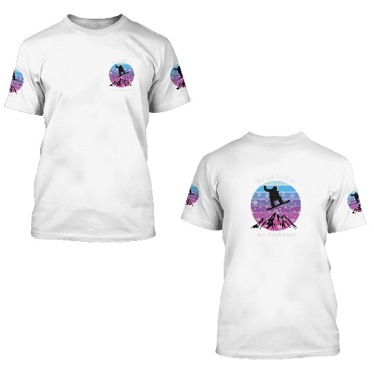 "Ride the Mountain for Winter Vacation" 3D T Shirts