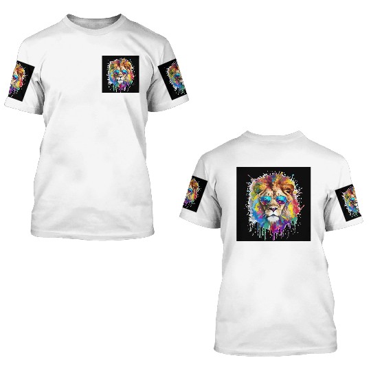 RAINBOW LION 3D T Shirts