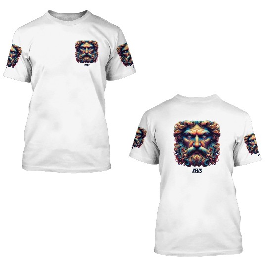 face of zeus mythosview 3D T Shirts