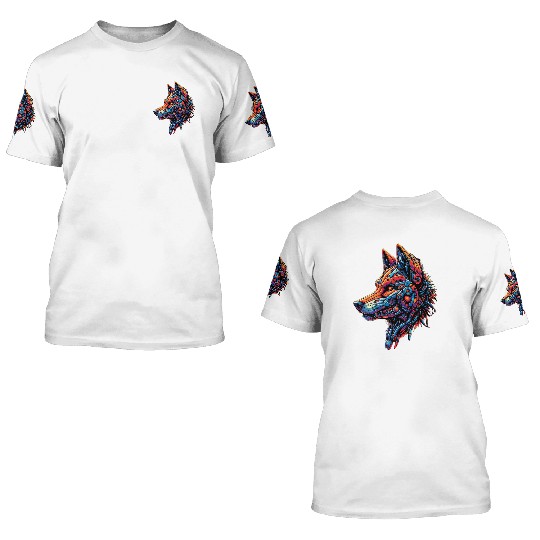 Wolf head 15 3D T Shirts
