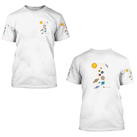 The Solar System Planets 3D T Shirts