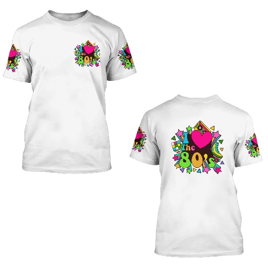 Retro 80s Style design – Perfect for Nostalgia Fa 3D T Shirts