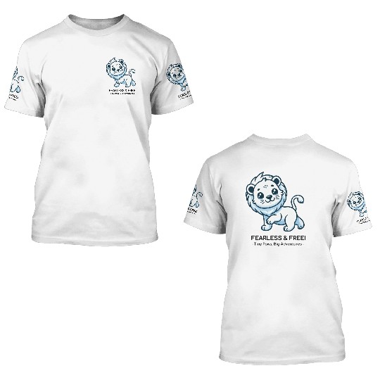 Fearless lion cub 3D T Shirts