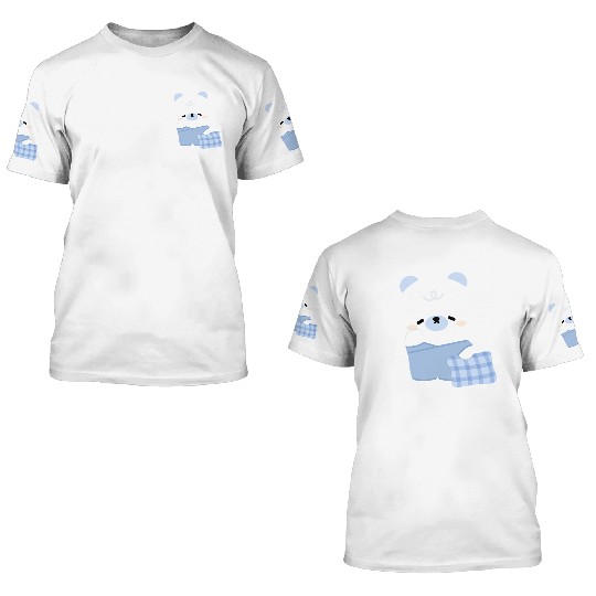 Sleepy Polar Bear 3D T Shirts