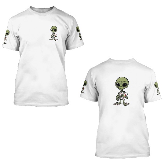 Alien Cards 1 3D T Shirts