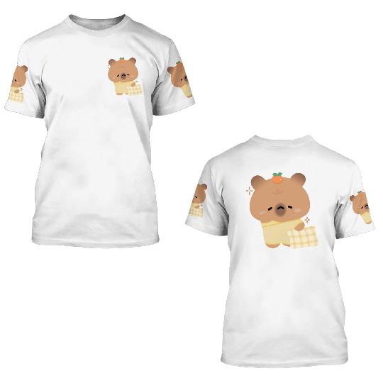 Sleepy Capybara 3D T Shirts