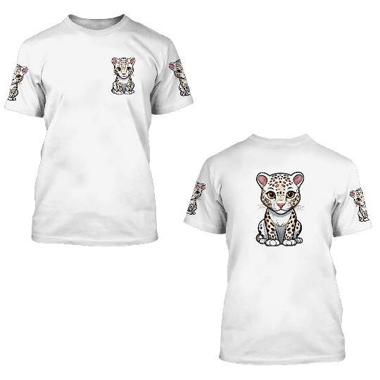 Cute Cartoon Leopard Cub 3D T Shirts