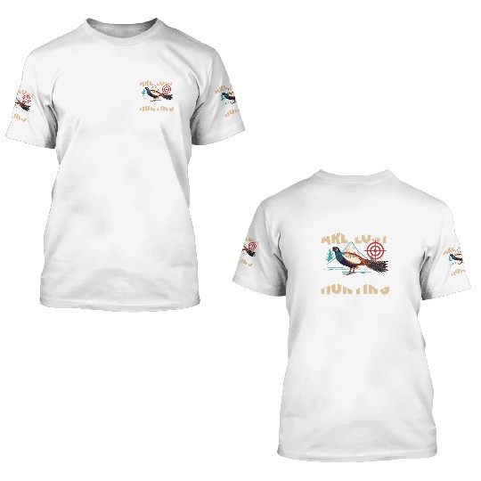 Pheasant Hunting for Hunters 3D T Shirts