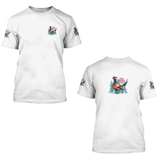 Pheasant Hunting for Hunters 3D T Shirts