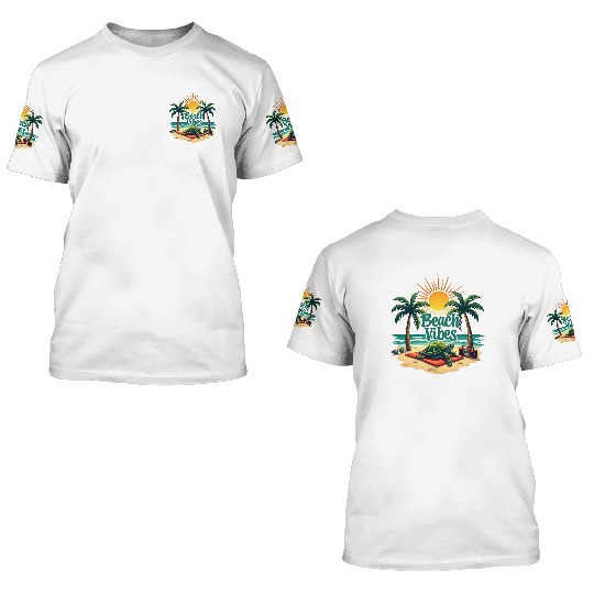 Beach Vibes Turtle 3D T Shirts