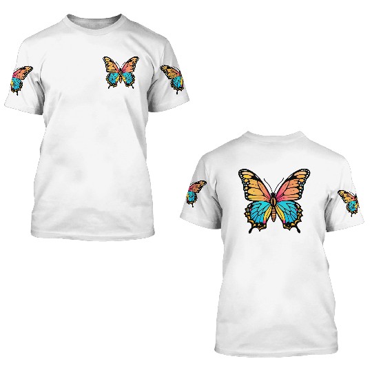 Colorful beautiful Butterfly 3D T Shirts