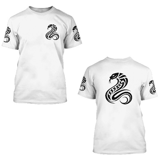 T Tattoo Style Dangerous Snake 3D T Shirts