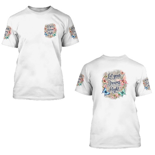 Let Your Dreams Take Flight – Enchanting Butterfly 3D T Shirts