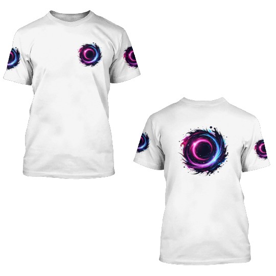 Cosmic Vortex Swirl – Neon Galaxy Energy 3D T Shirts