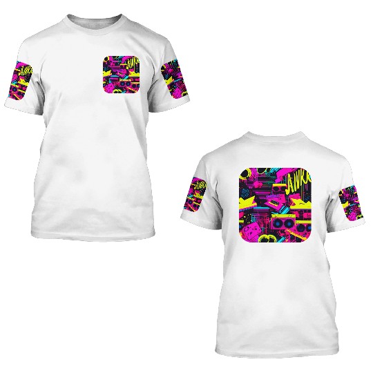 Vintage 80s party old school 3D T Shirts