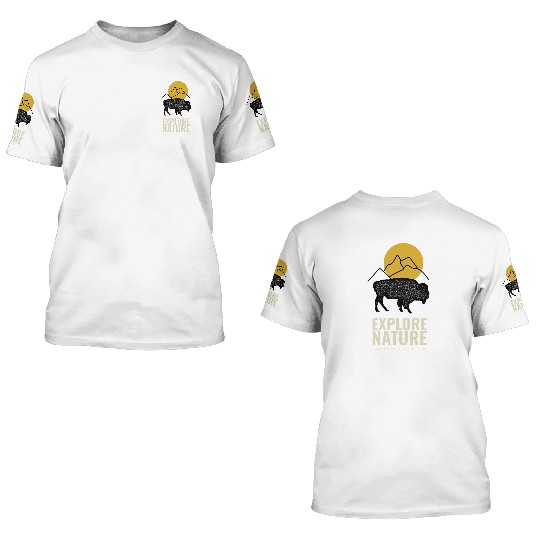 EXPLORE NATURE BUFFALO 3D T Shirts