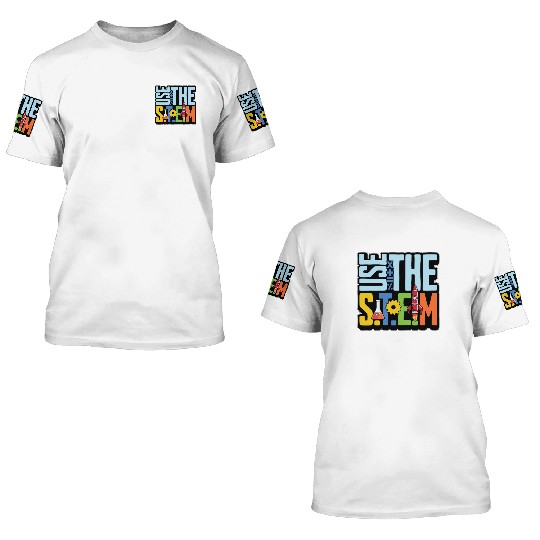 STEM Teacher Use The STEM Loves Computer Science 3D T Shirts