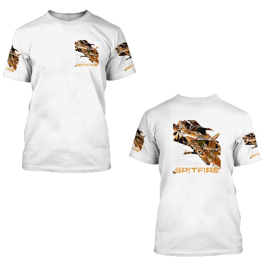 Spitfire Legend: WWII Icon in Flight 3D T Shirts