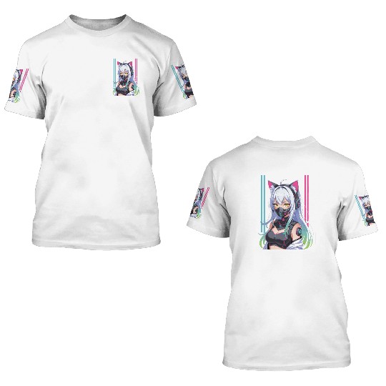 Futuristic Cyberpunk Girl 3D T Shirts