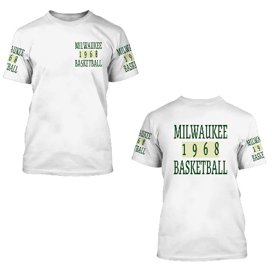 Milwaukee Basketball 1968 Classic 3D T Shirts