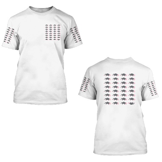 Playing Opossum Pixel Art 3D T Shirts