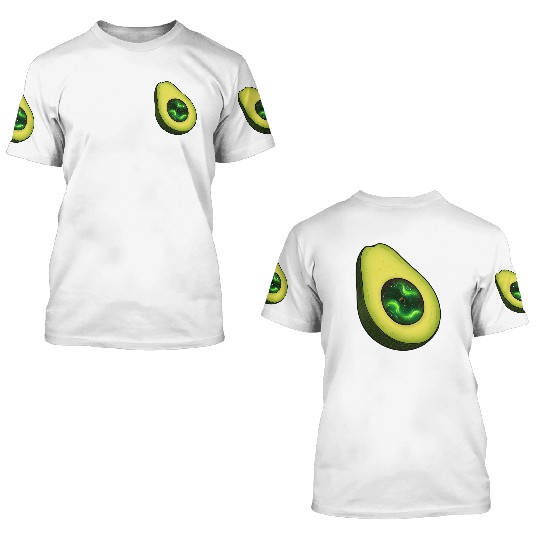 Galaxy Avocado Core 3D T Shirts