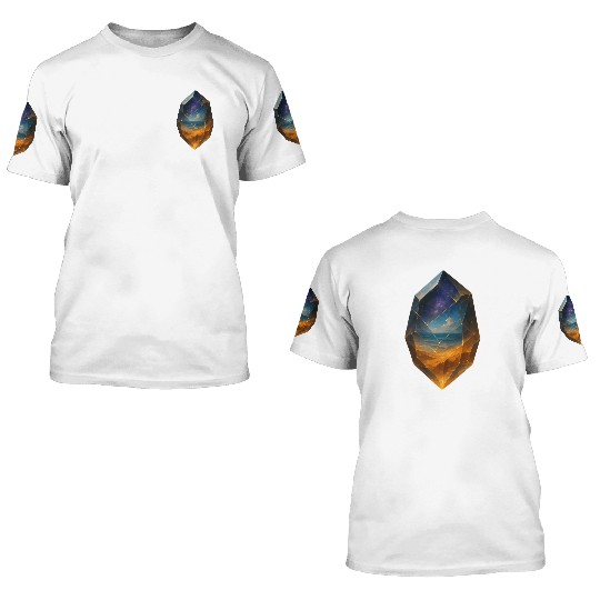 Multiverse Crystal: Window Through Time and space 3D T Shirts