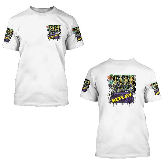 Rewind, We Dance to the Rhythm, Replay 3D T Shirts