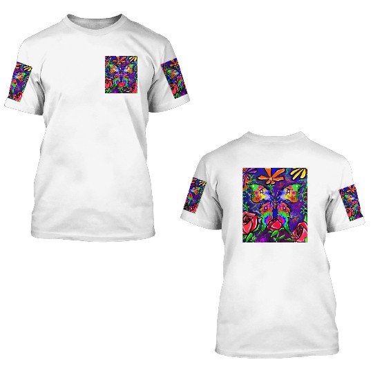 Floral Butterfly 3D T Shirts