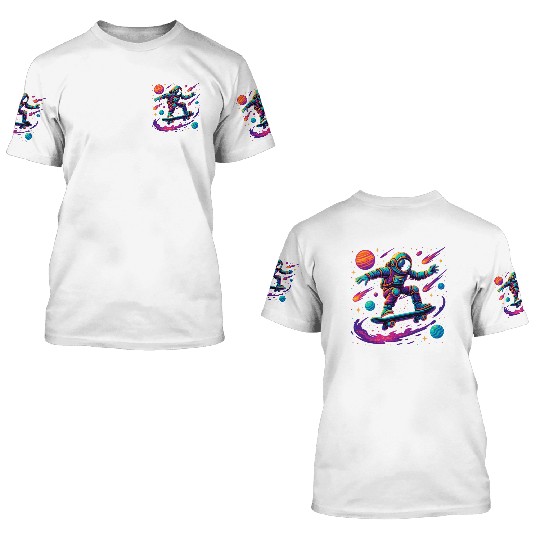 Defying Gravity - Space Skater 3D T Shirts