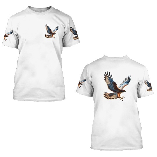 Majestic Hawk Flight 3D T Shirts
