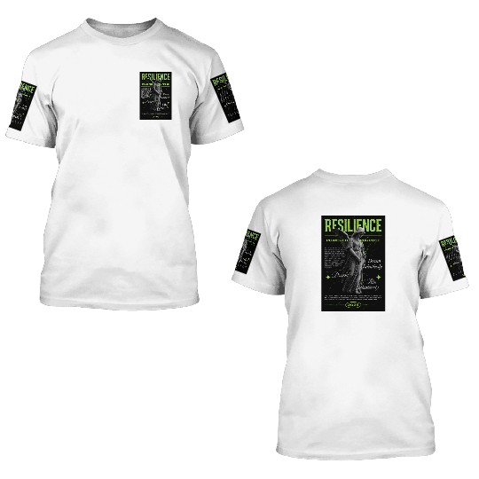 Resilience Angel – Neon Motivational Art 3D T Shirts