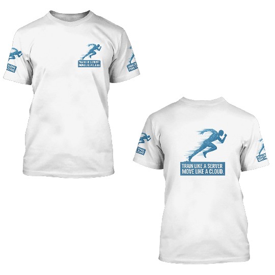Train Like A Server TransparentFixed 3D T Shirts