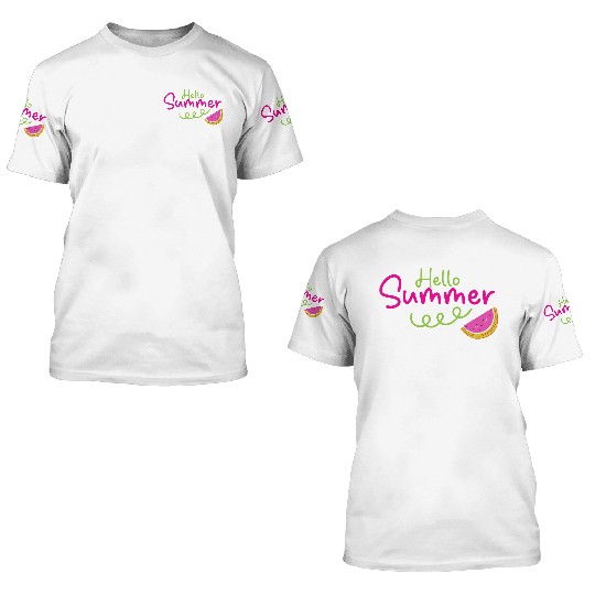 Hello Summer Cute Watermelon 3D T Shirts