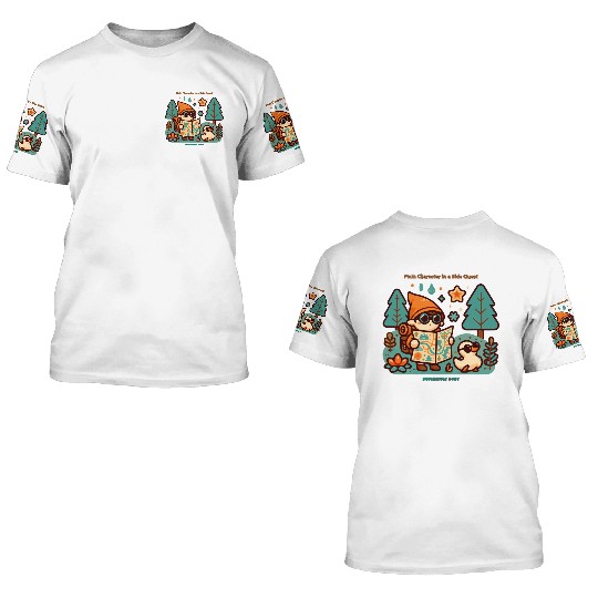 Main Character in a Side Quest 3D T Shirts