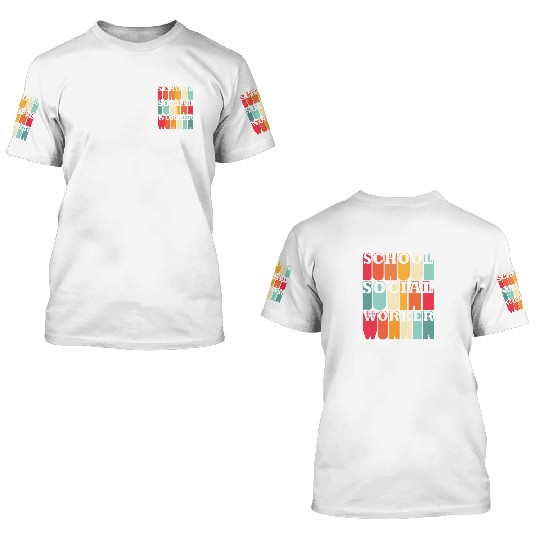 School Social Worker Back To School 3D T Shirts