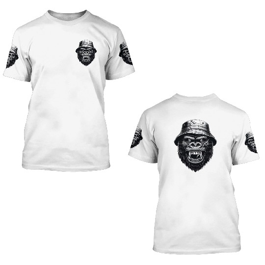 Savage Gorilla – Streetwear Beast Art 3D T Shirts