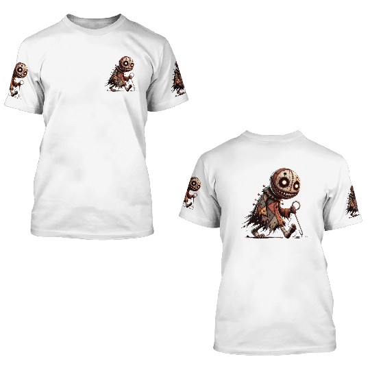 Haunted Rag Doll – Creepy Patchwork Puppet 3D T Shirts