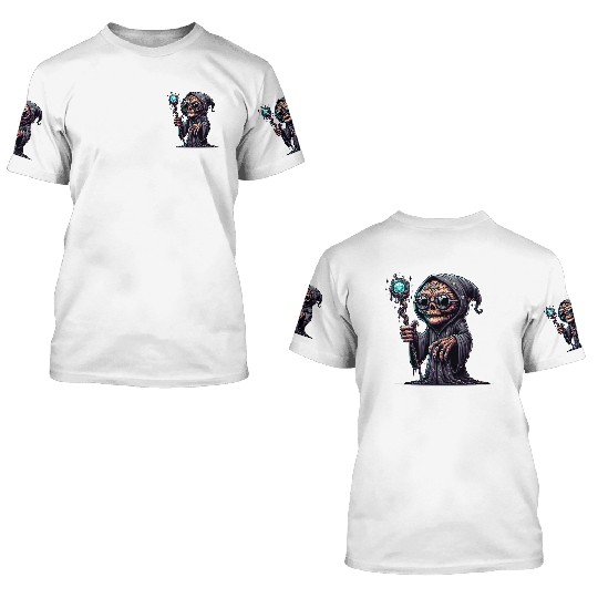 Cosmic Skull Wizard – Creepy Arcane Sorcerer 3D T Shirts