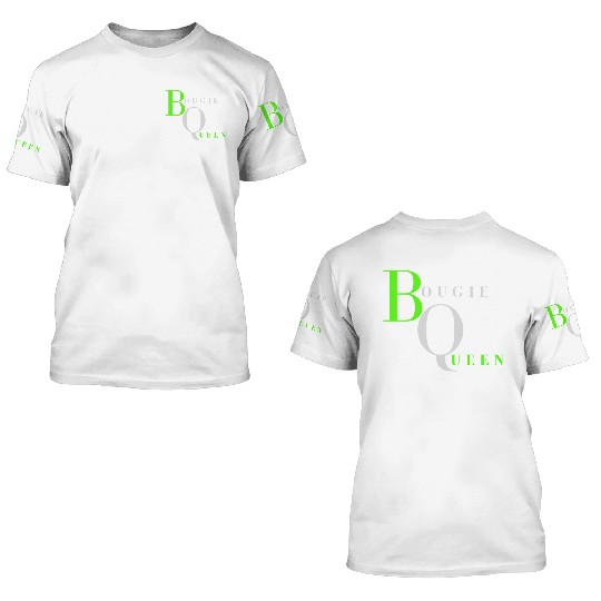 Bougie Queen Lime& Gray 3D T Shirts