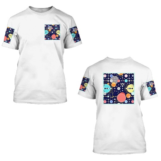 Joyful Bubble Universe Vision 3D T Shirts