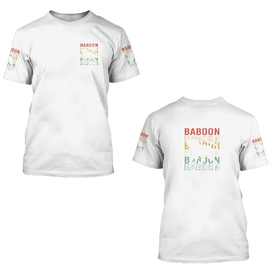 Baboon Monkey Ape 3D T Shirts