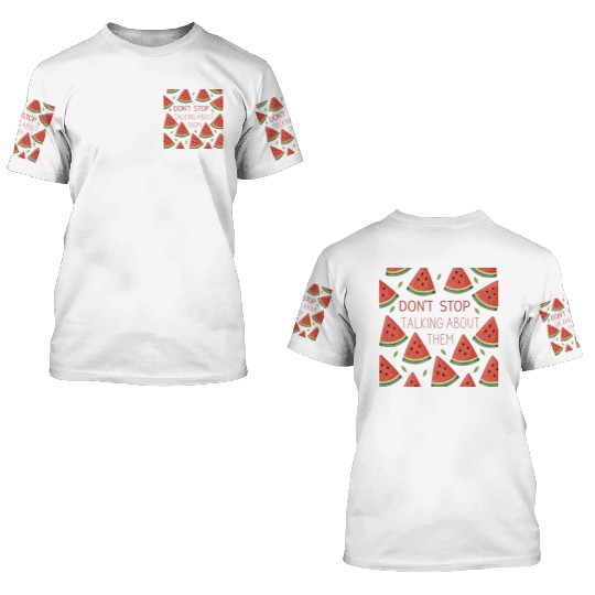 watermelon triangles 3D T Shirts