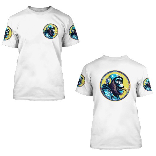 Cool Monkey Logo 3D T Shirts