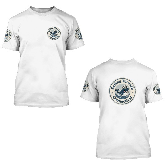 Connecticut Whale Captain Design 3D T Shirts
