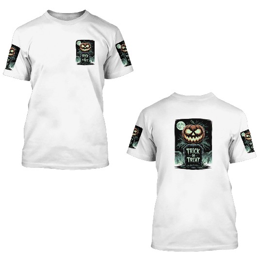 Halloween Horror Scary Thriller Trick Or Treat 3D T Shirts