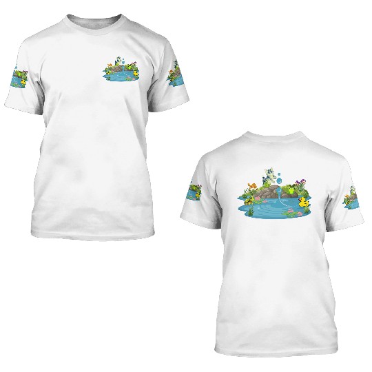 Life & Nature (At the pond) 3D T Shirts
